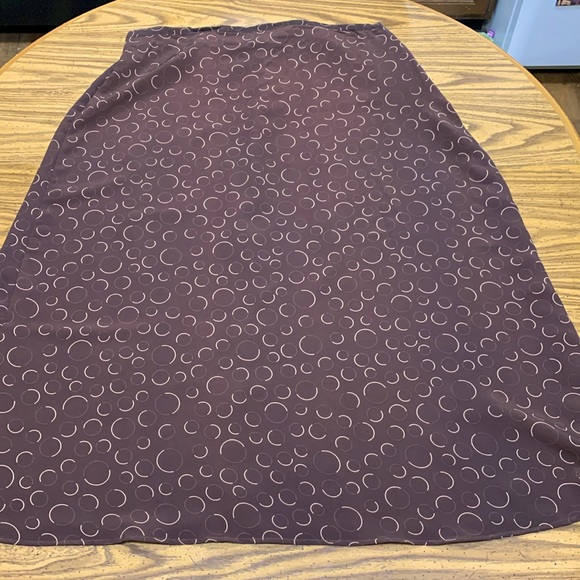 Long modest brown and tan designed Briercreek skirt - Picture 1 of 8